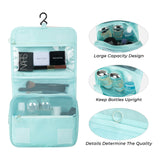 MAEXUS Toiletry Bag Waterproof Bag Travel Toiletry Bag, Fine Workmanship Large Capacity Storage with Thickened Hooks can be Hung, Korean Comfortable Simple Waterproof Sky Blue