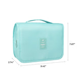 MAEXUS Toiletry Bag Waterproof Bag Travel Toiletry Bag, Fine Workmanship Large Capacity Storage with Thickened Hooks can be Hung, Korean Comfortable Simple Waterproof Sky Blue