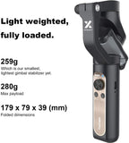 MAEXUS 3-Axis 0.5 lbs Foldable Handheld Smartphone Gimbal - Black