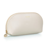 MAEXUS Travel Makeup Bag, Elegant Cosmetic Bag, Waterproof Cosmetic Bag, Noble Zipper Pouch, Toiletry Bag (White)