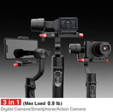 MAEXUS 3-Axis Gimbal Stabilizer for Compact Cameras/Action Camera/Smartphone