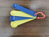 MAEXUS Durable Spoons for Kids 4 Packs in Blue/Black