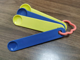 MAEXUS Durable Spoons for Kids 4 Packs in Blue/Black