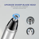 MAEXUS Nose Hair Trimmer, 2022 Painless Ear and Nose Hair Trimmer Clipper IPX7 Waterproof Battery Operated Stainless Steel Blades Safe Fit Nasal Cavity Suitable for Men and Women - Silver